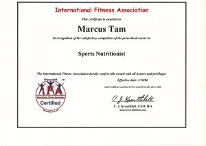 Sports nutritionist Marcus Tam