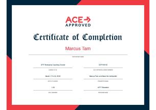 UFIT Bootcamp cert Marcus Tam 2018